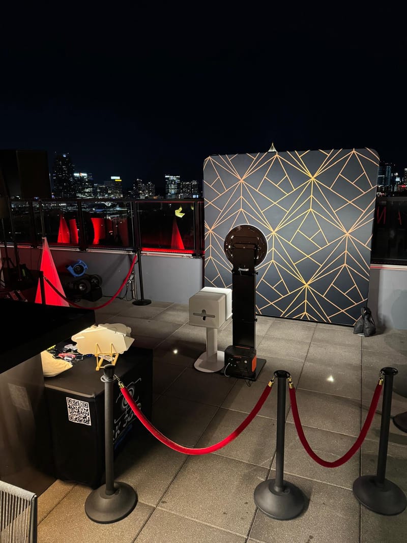 Guests enjoying an RK360 photo booth at an Atlanta event